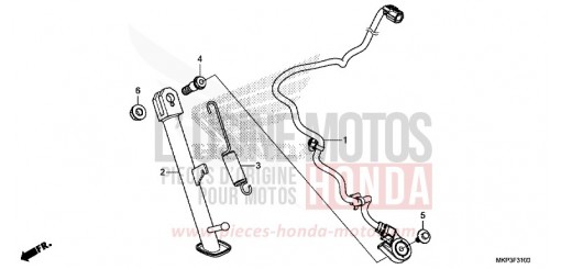 BEQUILLE LATERALE CBR500RAN de 2022